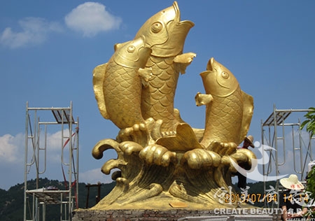 瑞金鯉魚(yú)雕塑